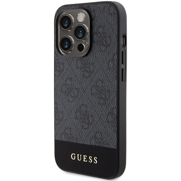 Guess - Hardcase 4G Stripe Collection (GUHCP15XG4GLGR) - iPhone 15 Pro Max - Grey