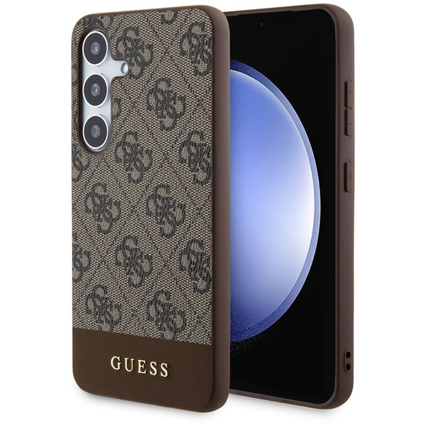 Guess - Hardcase 4G Stripe Collection (GUHCS24MG4GLBR) - Samsung Galaxy S24 Plus - Brown
