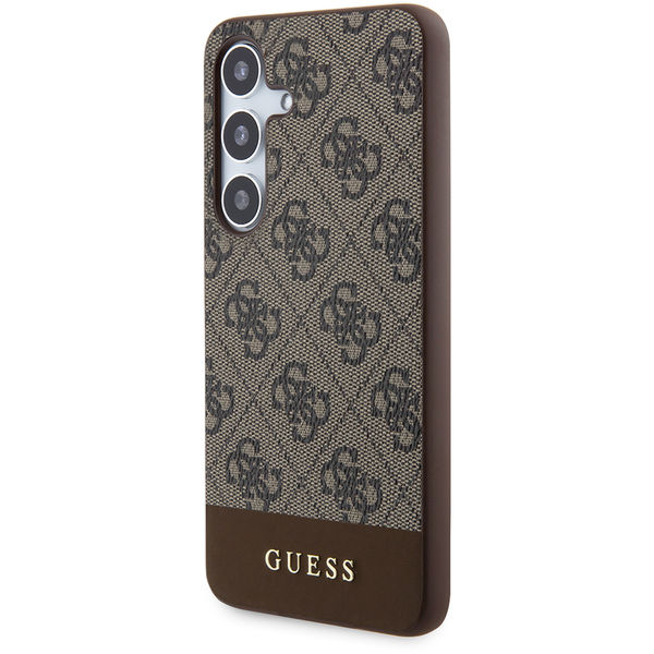 Guess - Hardcase 4G Stripe Collection (GUHCS24MG4GLBR) - Samsung Galaxy S24 Plus - Brown