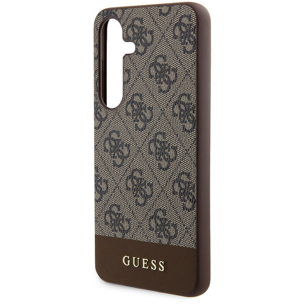 Guess - Hardcase 4G Stripe Collection (GUHCS24MG4GLBR) - Samsung Galaxy S24 Plus - Brown
