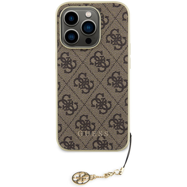 Guess - Hardcase 4G Charms Collection (GUHCP15LGF4GBR) - iPhone 15 Pro - Brown