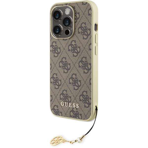 Guess - Hardcase 4G Charms Collection (GUHCP15LGF4GBR) - iPhone 15 Pro - Brown