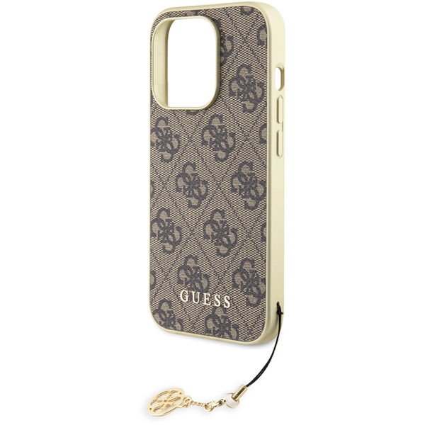 Guess - Hardcase 4G Charms Collection (GUHCP15LGF4GBR) - iPhone 15 Pro - Brown