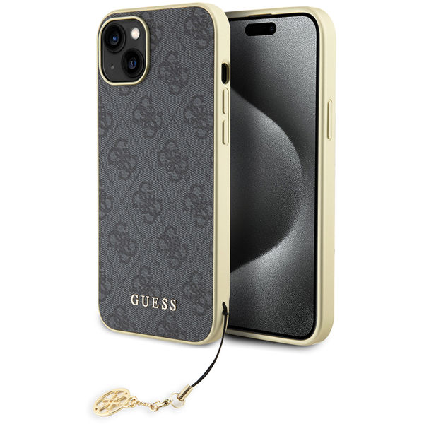 Guess - Hardcase 4G Charms Collection (GUHCP15SGF4GGR) - iPhone 15 - Grey