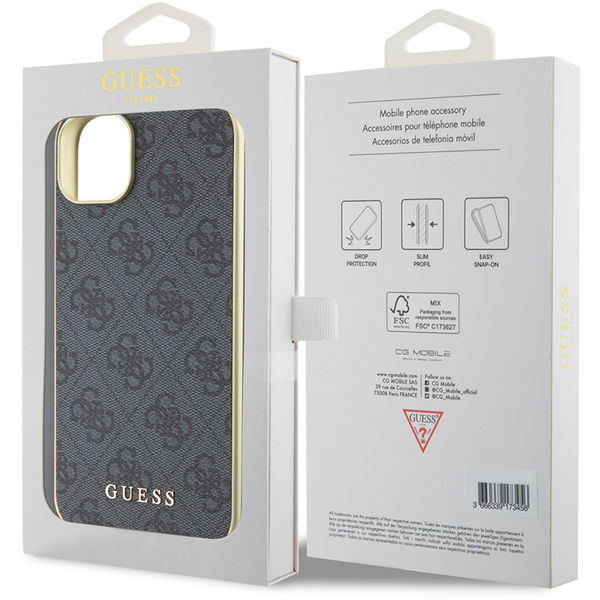 Guess - Hardcase 4G Charms Collection (GUHCP15SGF4GGR) - iPhone 15 - Grey