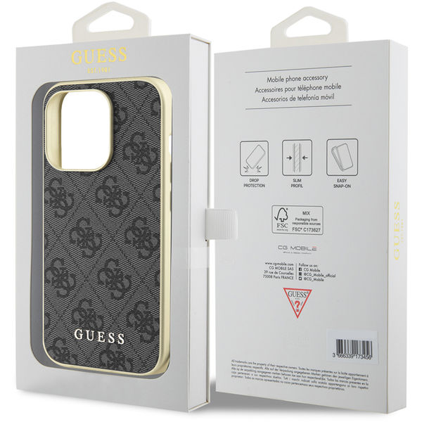 Guess - Hardcase 4G Charms Collection (GUHCP15XGF4GGR) - iPhone 15 Pro Max - Grey