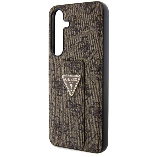 Guess - Grip Stand 4G Triangle Strass (GUHCS24SPGS4TDW) - Samsung Galaxy S24 - Brown