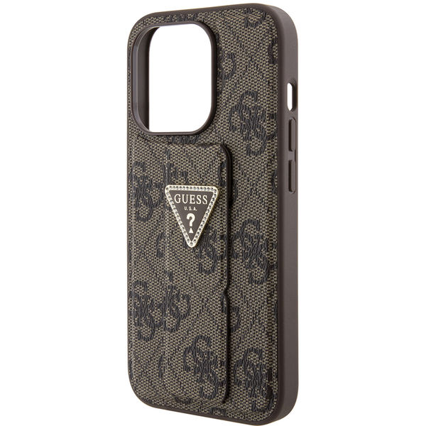 Guess - Grip Stand 4G Triangle Strass (GUHCP15XPGS4TDW) - iPhone 15 Pro Max - Brown