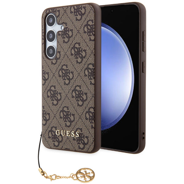 Guess - Hardcase 4G Charms Collection (GUHCS24MGF4GBR) - Samsung Galaxy S24 Plus - Brown
