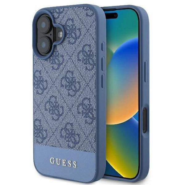 Guess - Hardcase 4G Bottom Stripe (GUHCP16SG4GLBL) - iPhone 16 - Blue