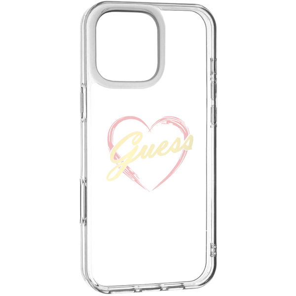 Guess - Hardcase IML Heart (GUHCP16LHCHGSPT) - iPhone 16 Pro - Clear