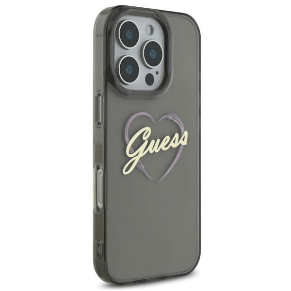 Guess - Hardcase IML Heart (GUHCP16XHCHGSPK) - iPhone 16 Pro Max - Black