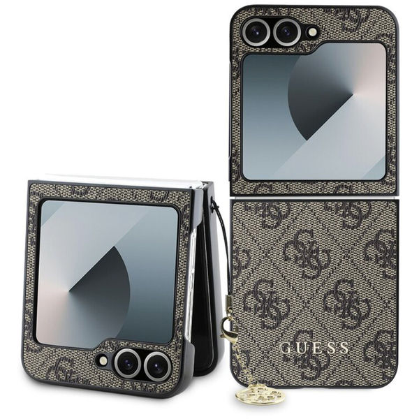 Guess - Hardcase 4G Charm (GUHCZF6GF4GBR) - Samsung Galaxy Z Flip6 - Brown