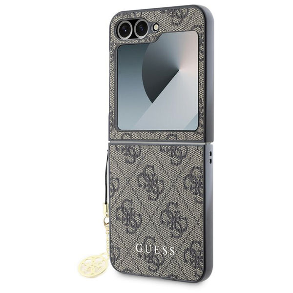 Guess - Hardcase 4G Charm (GUHCZF6GF4GBR) - Samsung Galaxy Z Flip6 - Brown