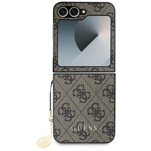 Guess - Hardcase 4G Charm (GUHCZF6GF4GBR) - Samsung Galaxy Z Flip6 - Brown