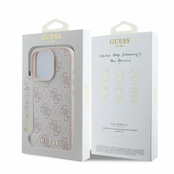 Guess - Hardcase 4G Classic (GUHCP16LG4GFPI) - iPhone 16 Pro - Pink