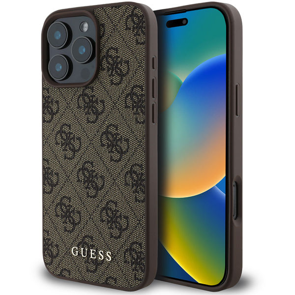 Guess - Hardcase 4G Classic (GUHCP16LG4GFBR) - iPhone 16 Pro - Brown
