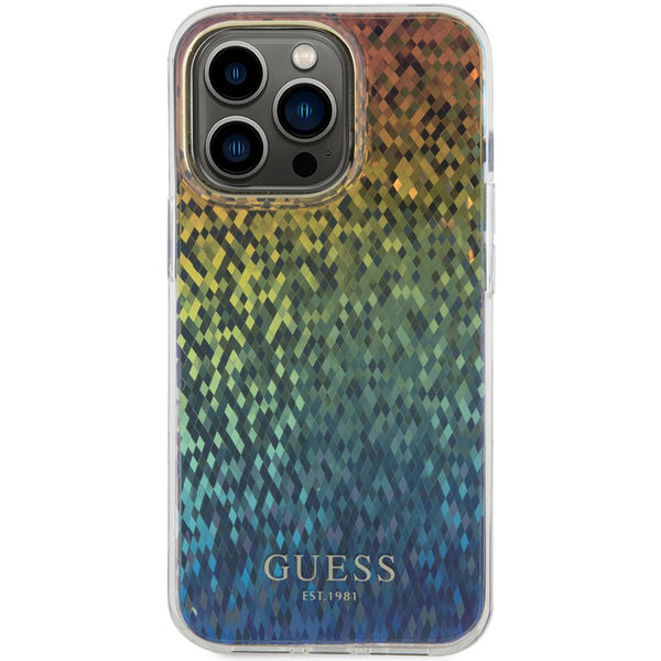 Guess - Hardcase IML Faceted Mirror Disco Iridescent (GUHCP15XHDECMI) - iPhone 15 Pro Max - Multicolour