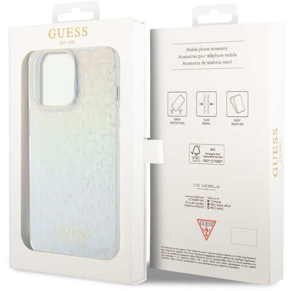 Guess - Hardcase IML Faceted Mirror Disco Iridescent (GUHCP15XHDECMI) - iPhone 15 Pro Max - Multicolour
