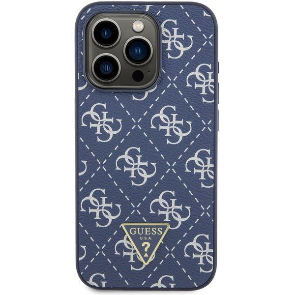 Guess - Hardcase 4G Triangle Metal Logo (GUHCP15LPG4GPB) - iPhone 15 Pro - Blue