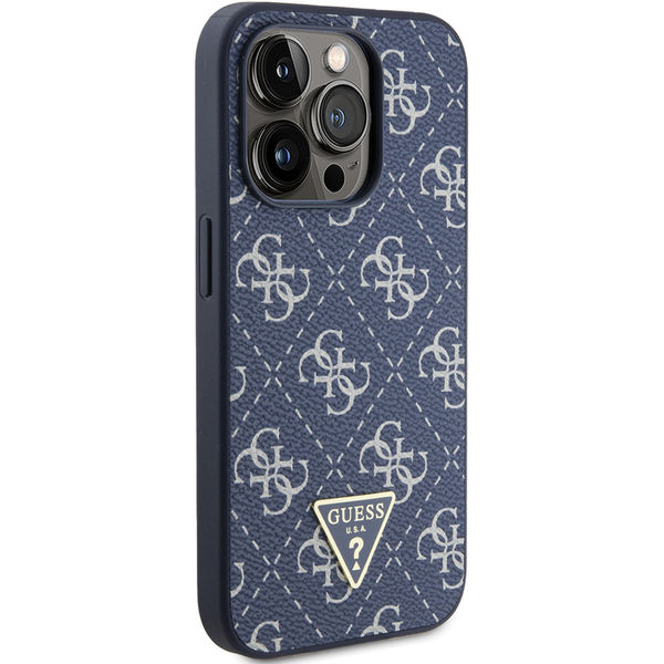 Guess - Hardcase 4G Triangle Metal Logo (GUHCP15LPG4GPB) - iPhone 15 Pro - Blue