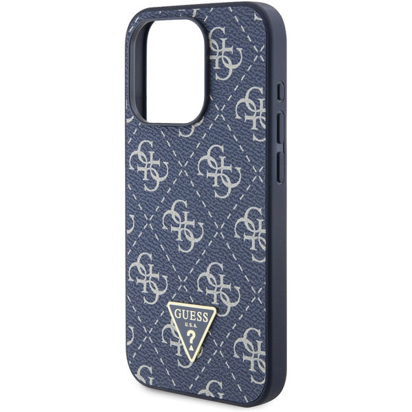 Guess - Hardcase 4G Triangle Metal Logo (GUHCP15LPG4GPB) - iPhone 15 Pro - Blue