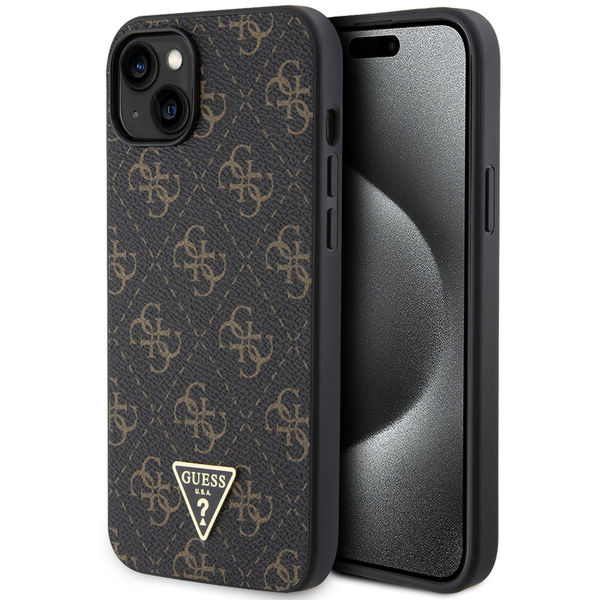 Guess - Hardcase 4G Triangle Metal Logo (GUHCP15MPG4GPK) - iPhone 15 Plus - Black