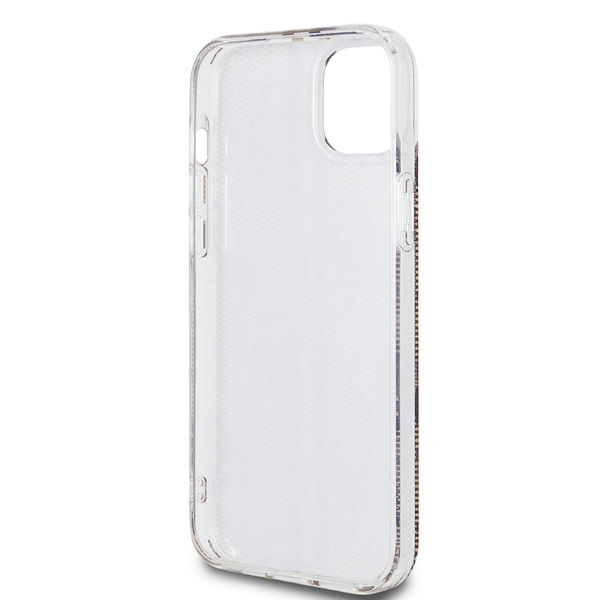 Guess - Hardcase IML 4G Gold Stripe (GUHCP15SH4PSEGW) - iPhone 15 - Brown