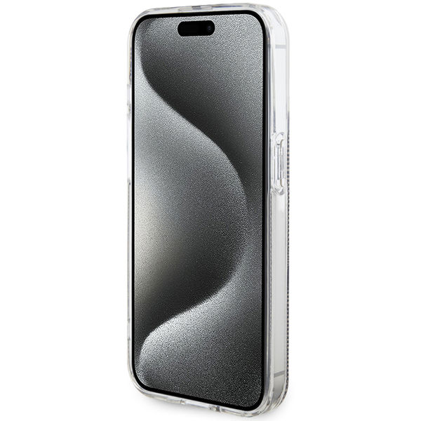 Guess - Hardcase IML 4G Gold Stripe (GUHCP15LH4PSEGW) - iPhone 15 Pro - Brown