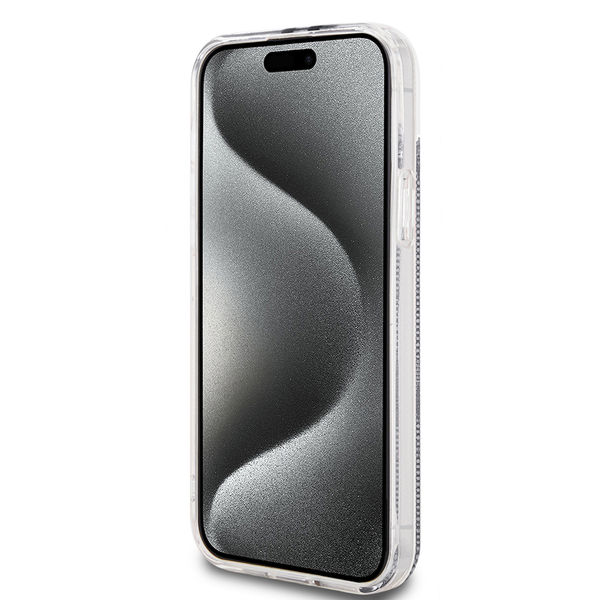 Guess - Hardcase IML 4G Gold Stripe (GUHCP15MH4PSEGK) - iPhone 15 Plus - Black