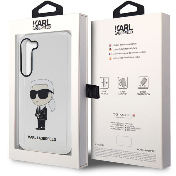 Karl Lagerfeld - Hardcase Transparent (KLHCS23MHNIKTCT) - Samsung Galaxy S23 Plus - Ikonik Karl Lagerfeld