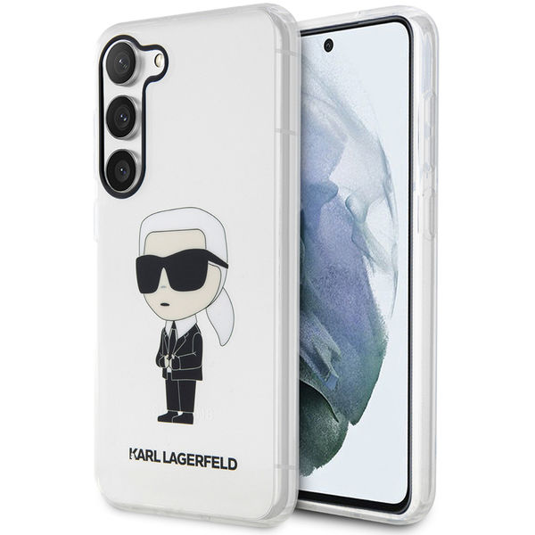 Karl Lagerfeld - Hardcase Transparent (KLHCS23SHNIKTCT) - Samsung Galaxy S23 - Ikonik Karl Lagerfeld
