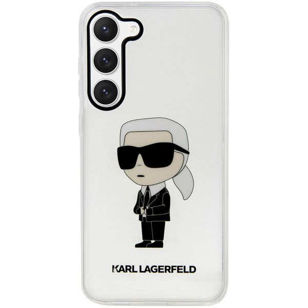 Karl Lagerfeld - Hardcase Transparent (KLHCS23SHNIKTCT) - Samsung Galaxy S23 - Ikonik Karl Lagerfeld