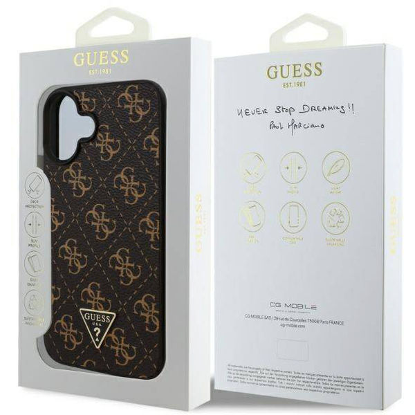 Guess - Hardcase 4G Triangle Metal Logo (GUHCP16MPG4GPK) - iPhone 16 Plus - Black