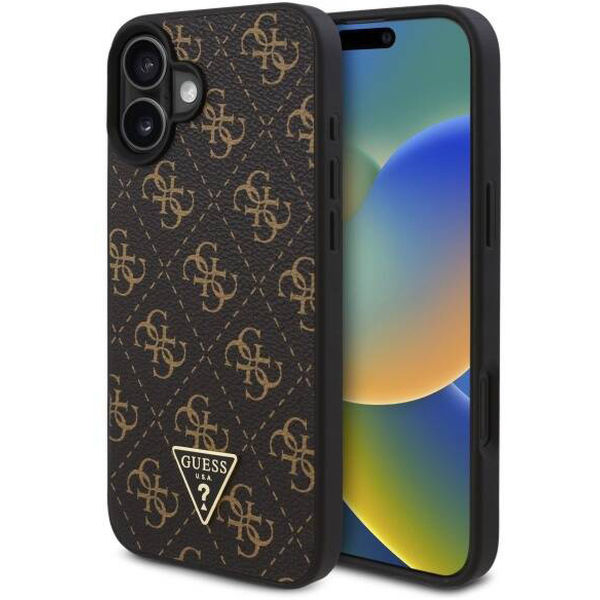 Guess - Hardcase 4G Triangle Metal Logo (GUHCP16SPG4GPK) - iPhone 16 - Black