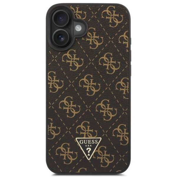 Guess - Hardcase 4G Triangle Metal Logo (GUHCP16SPG4GPK) - iPhone 16 - Black
