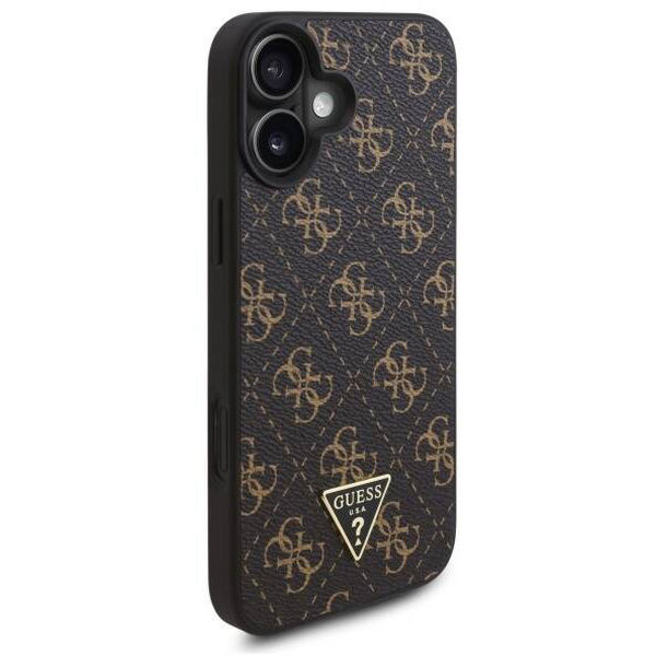 Guess - Hardcase 4G Triangle Metal Logo (GUHCP16SPG4GPK) - iPhone 16 - Black