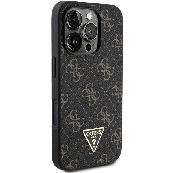 Guess - Hardcase 4G Triangle Metal Logo (GUHCP16XPG4GPH) - iPhone 16 Pro Max - White