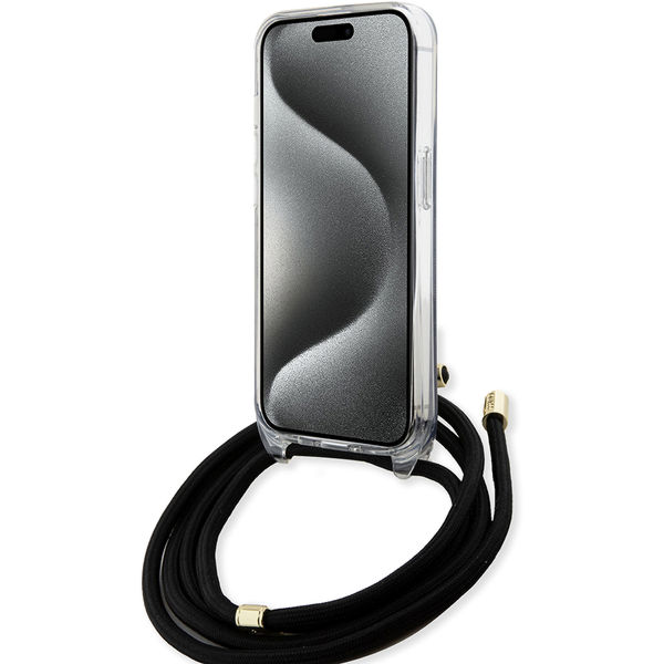 Guess - Crossbody Cord 4G Print (GUHCP15SHC4SEK) - iPhone 15 - Black