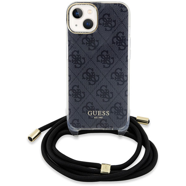 Guess - Crossbody Cord 4G Print (GUHCP15SHC4SEK) - iPhone 15 - Black