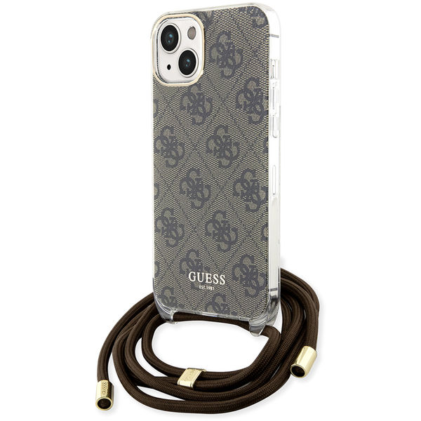 Guess - Crossbody Cord 4G Print (GUHCP15SHC4SEW) - iPhone 15 - Brown
