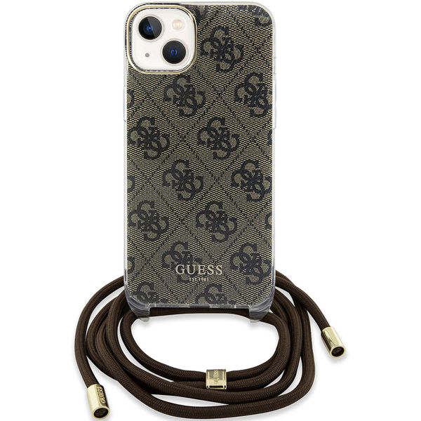 Guess - Crossbody Cord 4G Print (GUHCP15SHC4SEW) - iPhone 15 - Brown