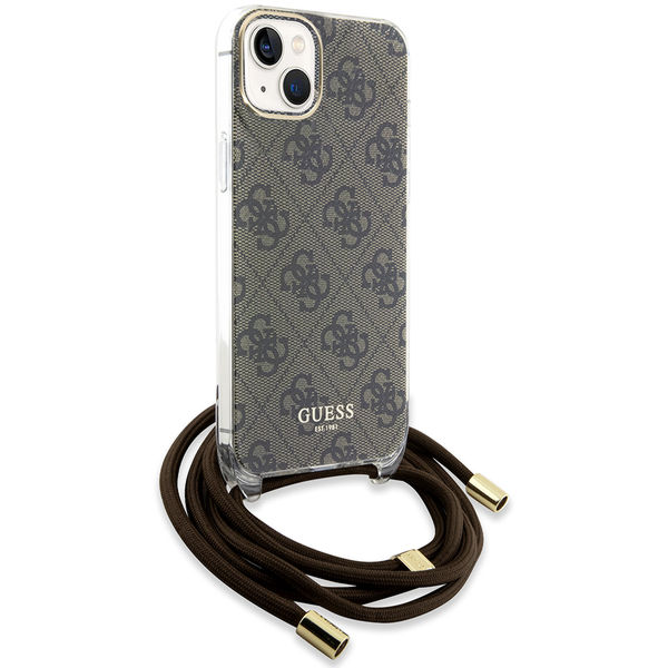Guess - Crossbody Cord 4G Print (GUHCP15SHC4SEW) - iPhone 15 - Brown