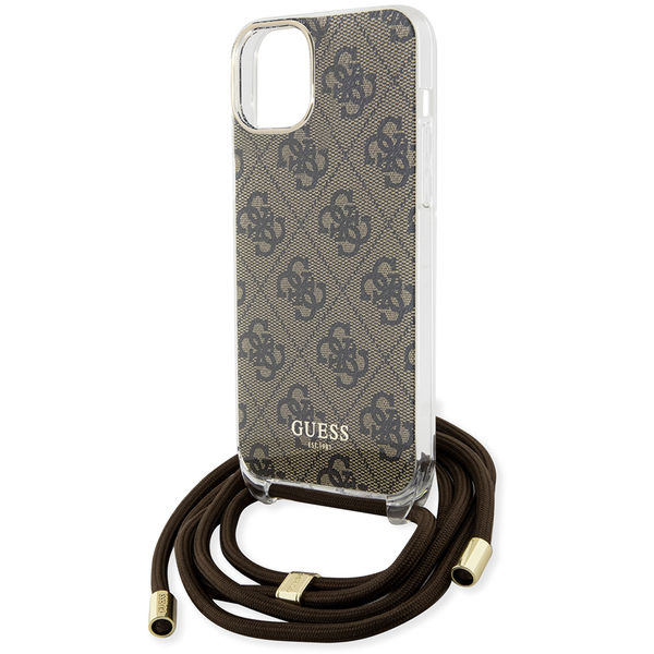 Guess - Crossbody Cord 4G Print (GUHCP15SHC4SEW) - iPhone 15 - Brown