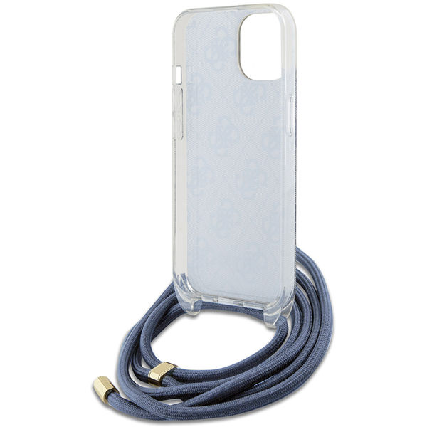 Guess - Crossbody Cord 4G Print (GUHCP15SHC4SEB) - iPhone 15 - Blue