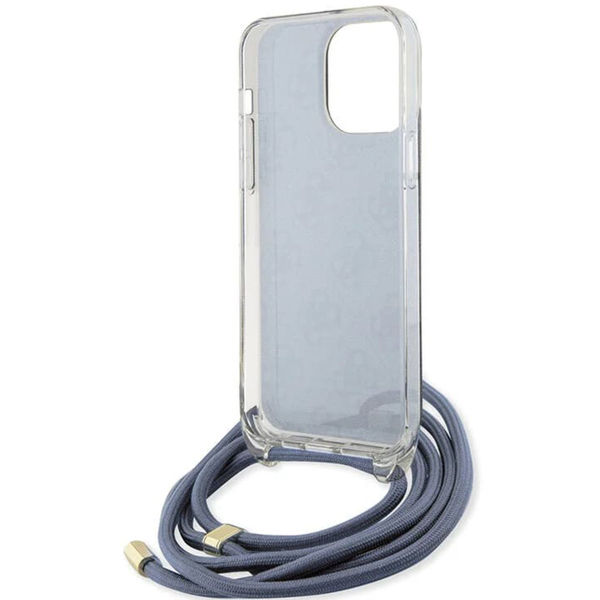 Guess - Crossbody Cord 4G Print (GUHCP15LHC4SEB) - iPhone 15 Pro - Blue