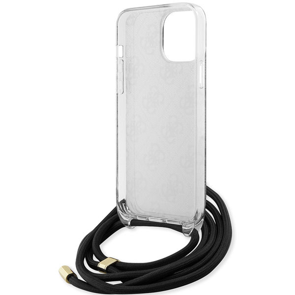 Guess - Crossbody Cord 4G Print (GUHCP15XHC4SEK) - iPhone 15 Pro Max - Black
