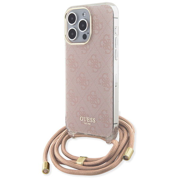 Guess - Crossbody Cord 4G Print (GUHCP15XHC4SEP) - iPhone 15 Pro Max - Pink