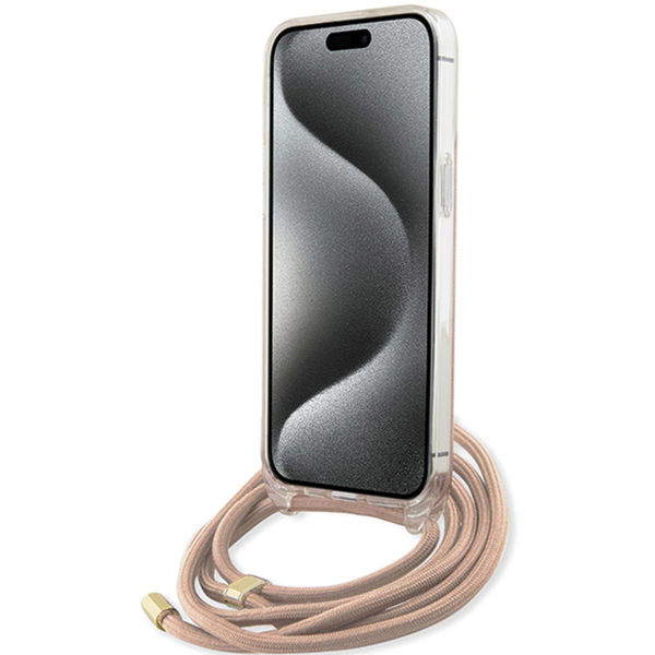 Guess - Crossbody Cord 4G Print (GUHCP15XHC4SEP) - iPhone 15 Pro Max - Pink