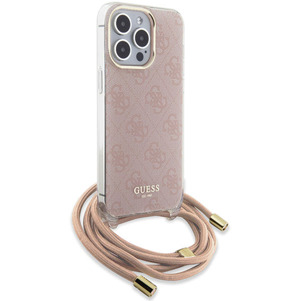 Guess - Crossbody Cord 4G Print (GUHCP15XHC4SEP) - iPhone 15 Pro Max - Pink